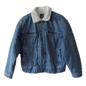 Wild Fable acid wash jacket with sherpa lining  womens size XS.   90's l…
